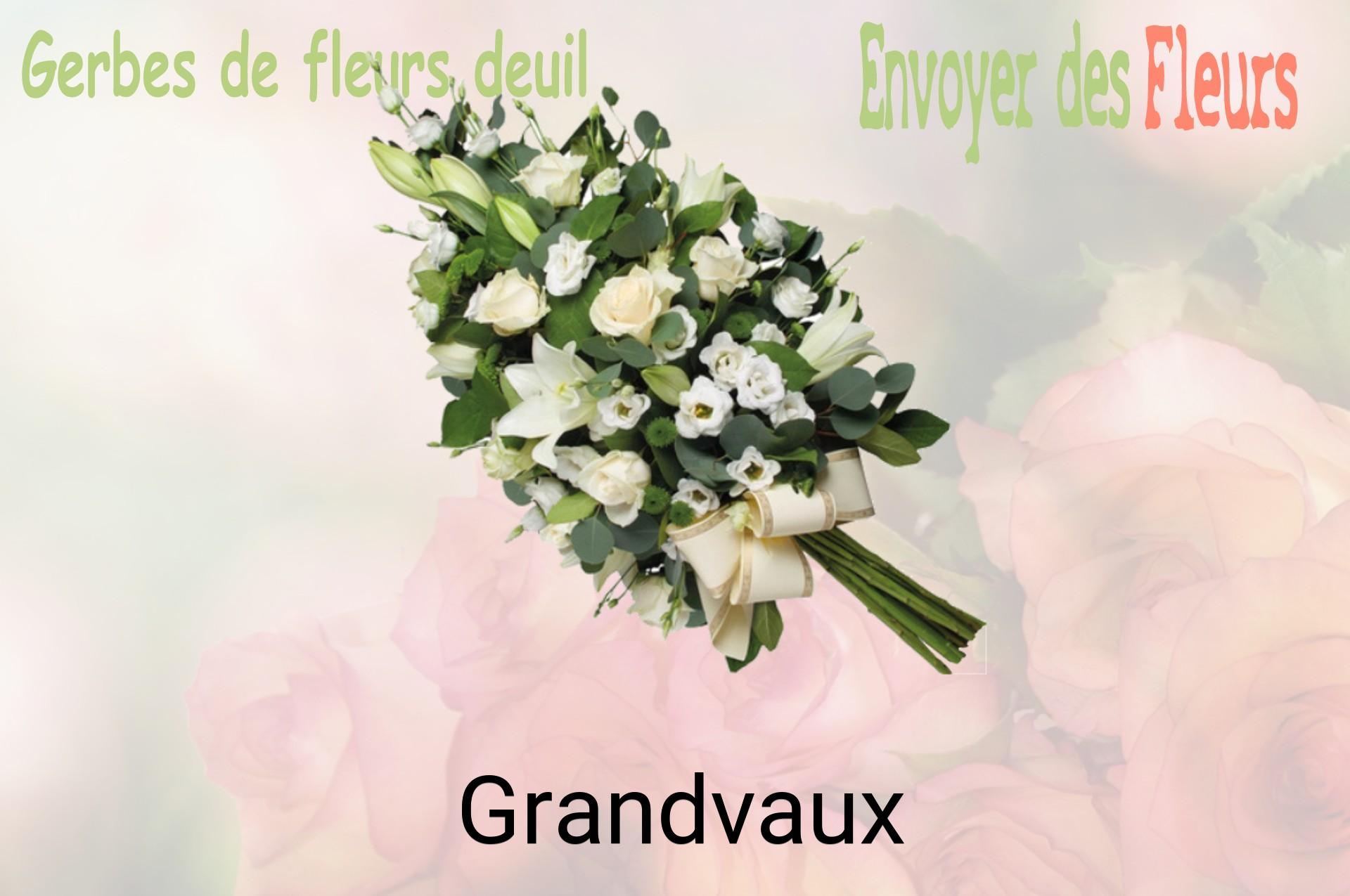 Gerbe de fleurs de deuil livrée à Grandvaux